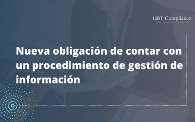 Nueva obligación de contar con un procedimiento de gestión de información