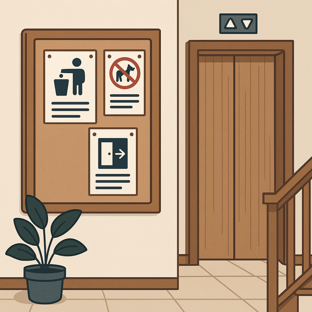 Carteles en comunidades de propietarios y derecho al honor