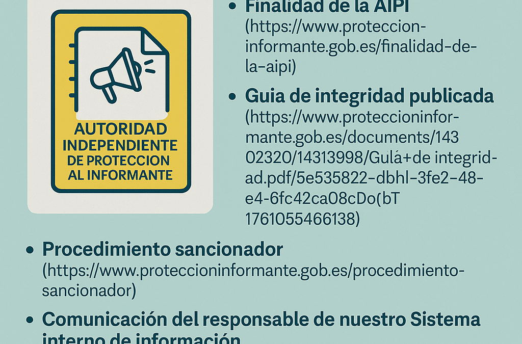 Novedades AINPI: Consulta la información clave publicada por la autoridad